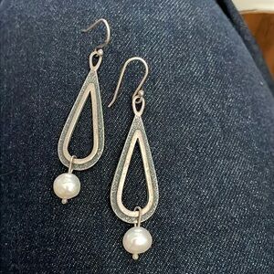 Silpada Sterling and pearl earrings